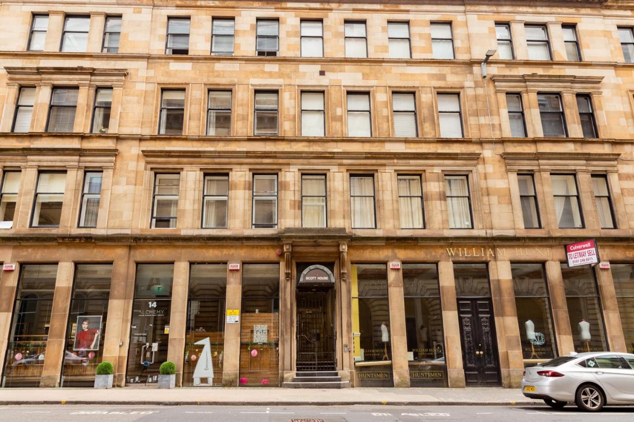 Modern Merchant City Apartment By George Square Glasgow Eksteriør billede